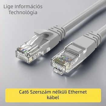 CAT6 Ethernet hálózati kábel RJ-45 csatlakozóval, Gigabit sebesség, csavart érpár, anyag: réz bevonat alumínium, routerhez