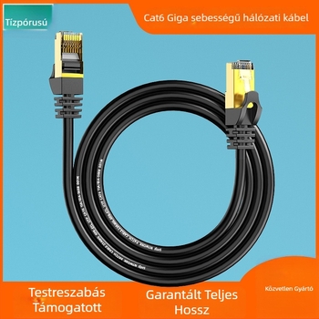 Cat6 Gigabit Ethernet kábel routerhez – RJ-45, csavart érpár, beltéri