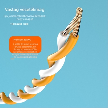 Cat6 Gigabit Ethernet kábel routerhez – RJ-45, csavart érpár, beltéri