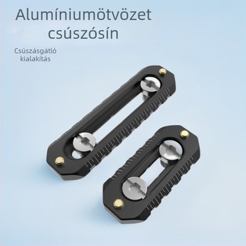 Fotókamerához való váz alumíniumötvözetből, NATO univerzális, kettőfejű, csúszásgátló, 1/4-es csavar