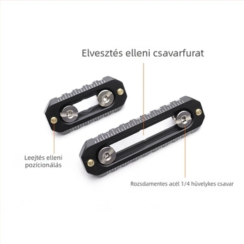 Fotókamerához való váz alumíniumötvözetből, NATO univerzális, kettőfejű, csúszásgátló, 1/4-es csavar