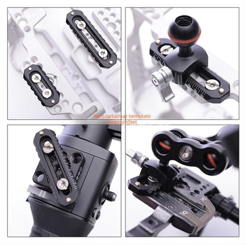 Fotókamerához való váz alumíniumötvözetből, NATO univerzális, kettőfejű, csúszásgátló, 1/4-es csavar