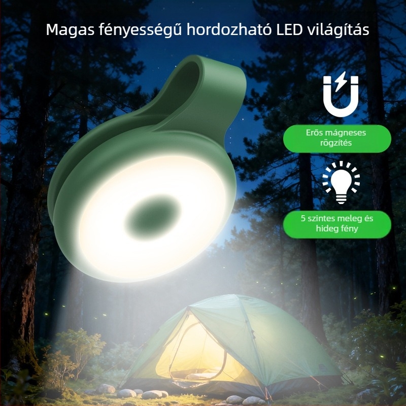 Mini mágneses töltőfény telefonhoz – Kézben tartható, meleg fény 2700–3500K, 5V, <10W