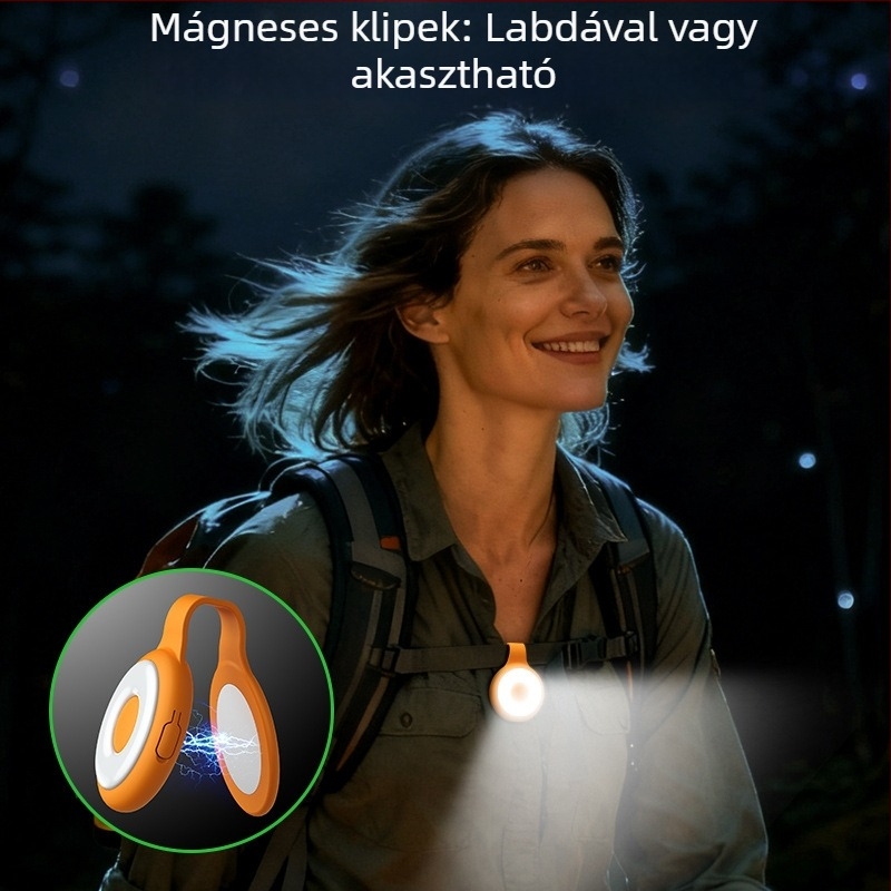 Mini mágneses töltőfény telefonhoz – Kézben tartható, meleg fény 2700–3500K, 5V, <10W