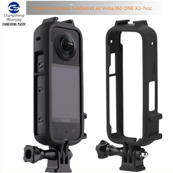 Insta360 One X3 védőkeret, CS2340B, PC+ABS és szilikon, ütésálló él, kompatibilis One X3