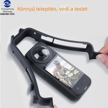 Insta360 One X3 védőkeret, CS2340B, PC+ABS és szilikon, ütésálló él, kompatibilis One X3