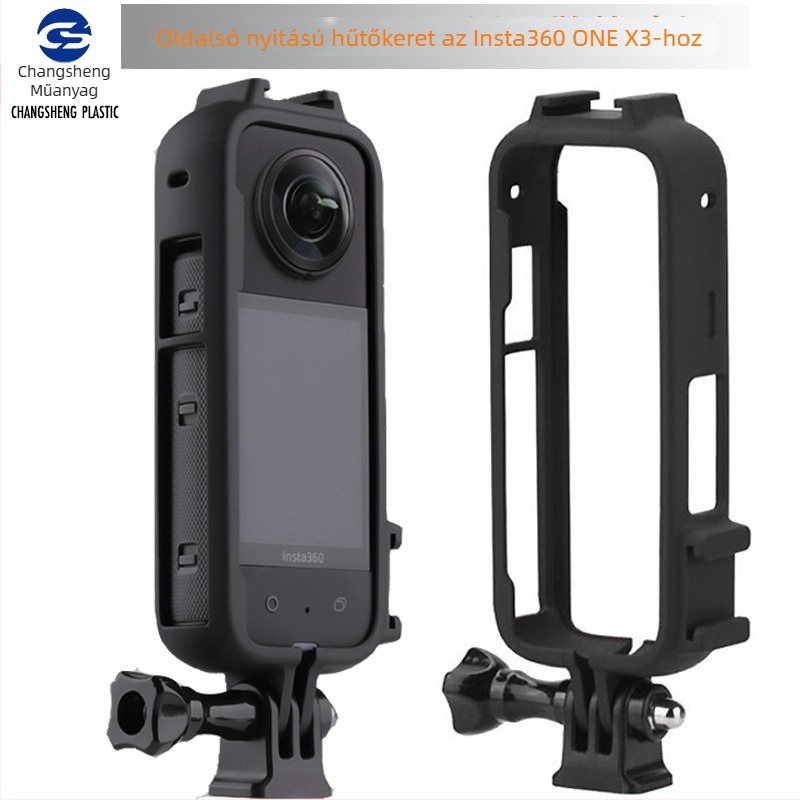 Insta360 One X3 védőkeret, CS2340B, PC+ABS és szilikon, ütésálló él, kompatibilis One X3