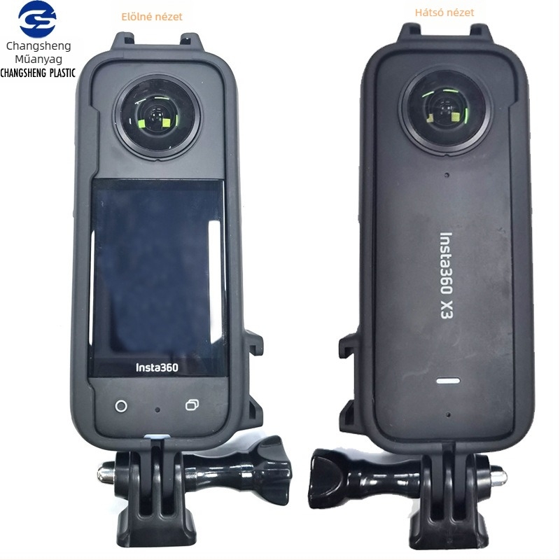 Insta360 One X3 védőkeret, CS2340B, PC+ABS és szilikon, ütésálló él, kompatibilis One X3