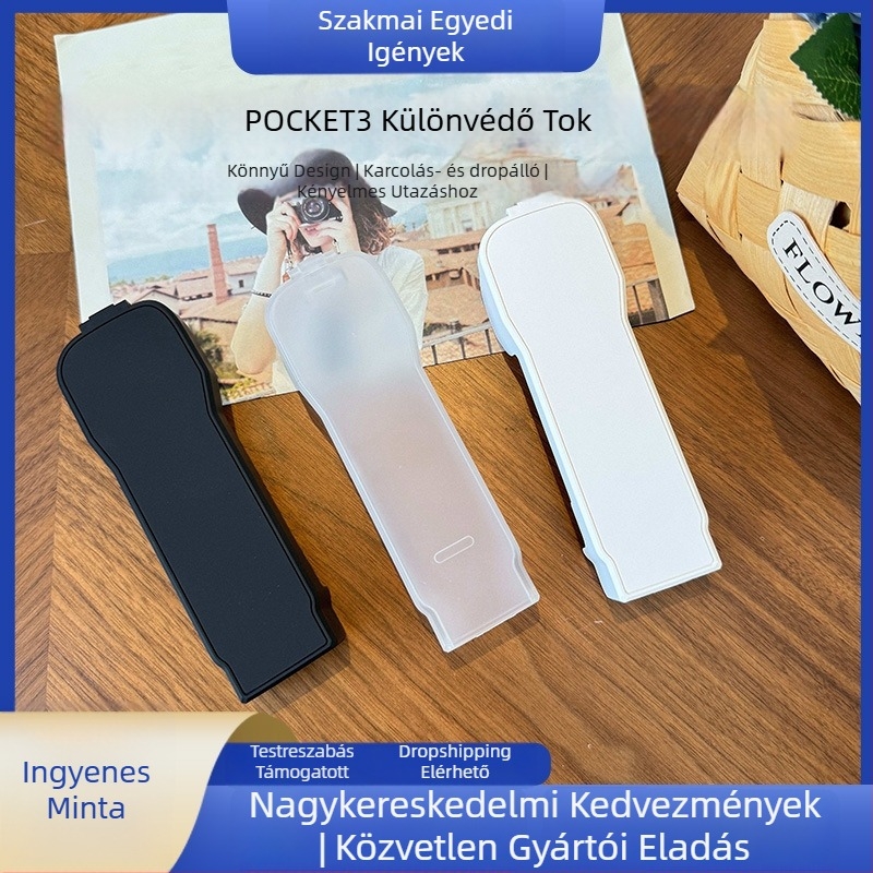 DJI Pocket 3 védőtok, karcolódás elleni védelem, ABS anyag, kompatibilis a Pocket 3-mal