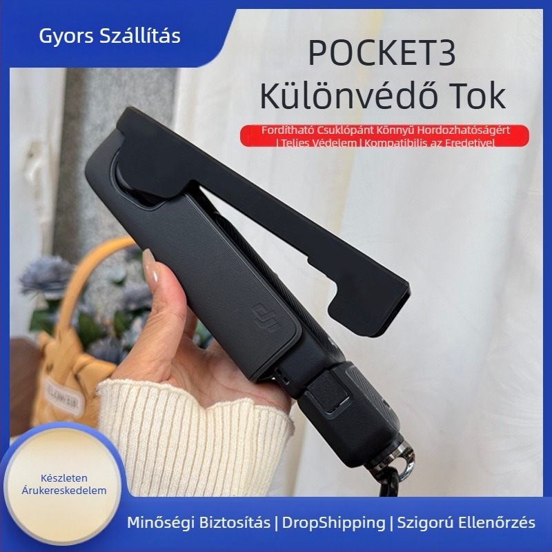 DJI Pocket 3 védőtok, karcolódás elleni védelem, ABS anyag, kompatibilis a Pocket 3-mal