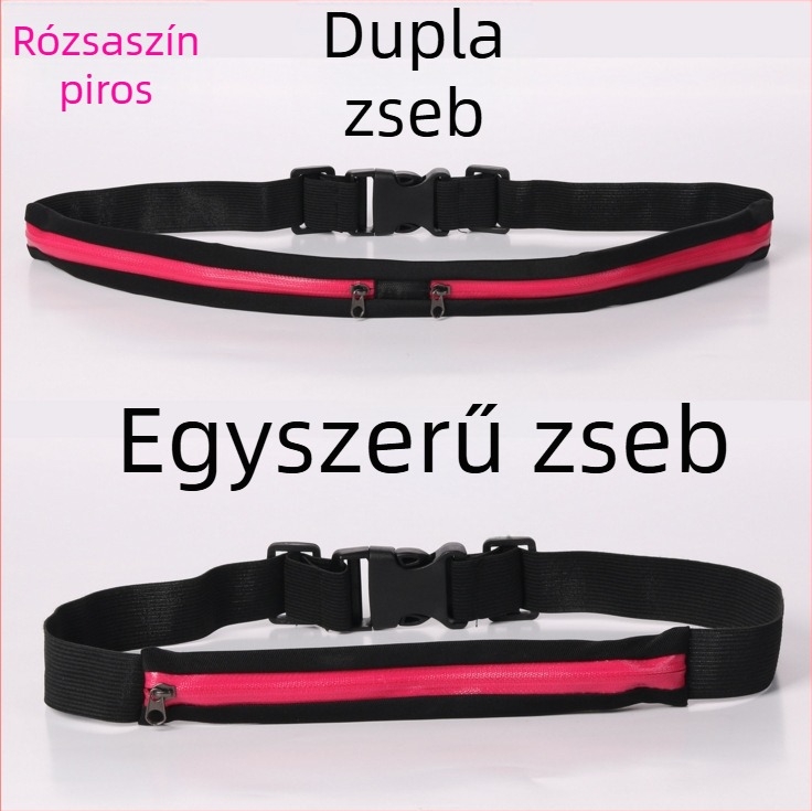 Kültéri sport deréköv diszkrét telefonzsebbel, kerékpározáshoz és futáshoz, magas rugalmasságú, divatos sportos öv