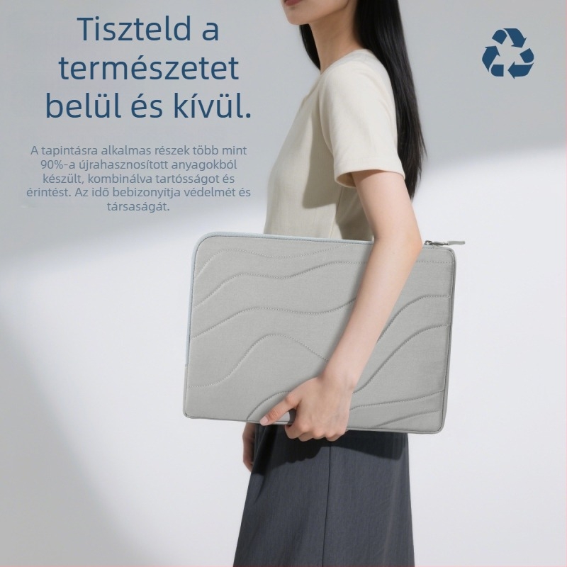 Tigernu 14 hüvelykes laptop tok, 280D Taslon külső, vízálló, lélegző, bársony belső bélés, uniszex, egyszínű, földszín textúra, városi minimalizmus