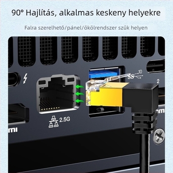 Cat6 Ethernet-kábel, RJ-45, beltéri használatra, routerhez, átmérő 2.8 mm