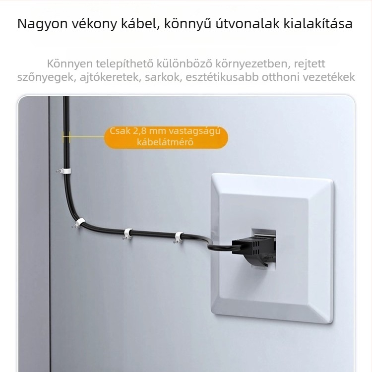 Cat6 Ethernet-kábel, RJ-45, beltéri használatra, routerhez, átmérő 2.8 mm