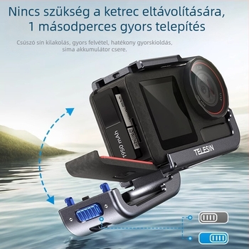 Telesintaixun alumínium ötvözet keret DJI Action 5 Pro/4/3-hoz