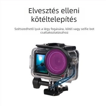 Vízálló búvárház DJI Osmo Action 5 Pro/4/3-hoz – akril, 45 m mélység, szűrővel
