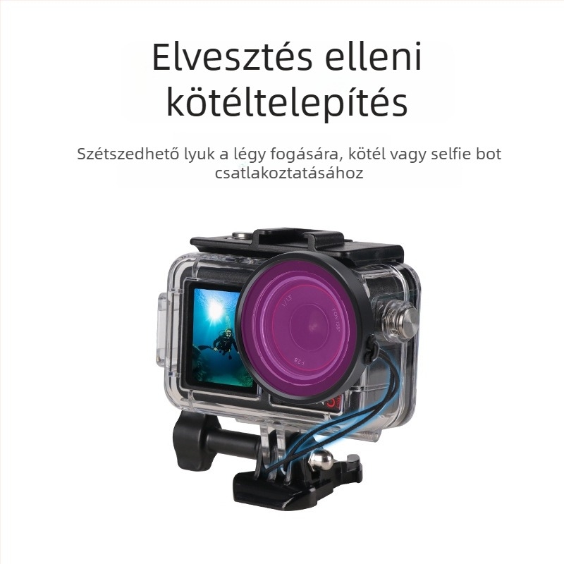 Vízálló búvárház DJI Osmo Action 5 Pro/4/3-hoz – akril, 45 m mélység, szűrővel