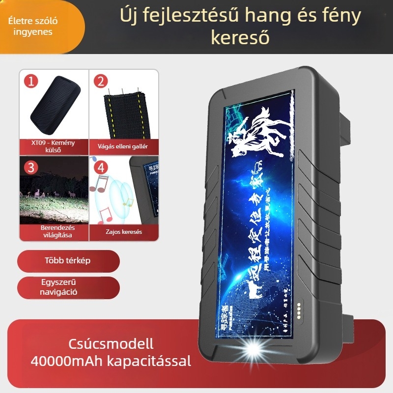 TYNY065 Nagyállat GPS Lokátor, 4G nyomkövetés, 3 m pontosság, riasztások: áramkimaradás, mobilriasztás, kerítésriasztás, napelemes töltés