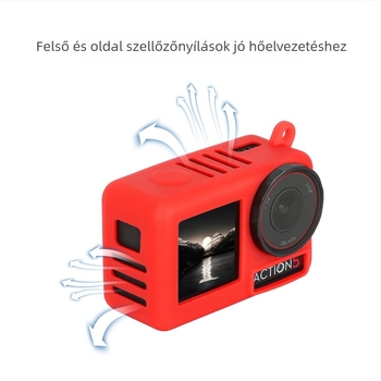 Szilikon védőtok lencsevédővel és nyakpánttal Osmo Action 5 Pro OA5-BHT885