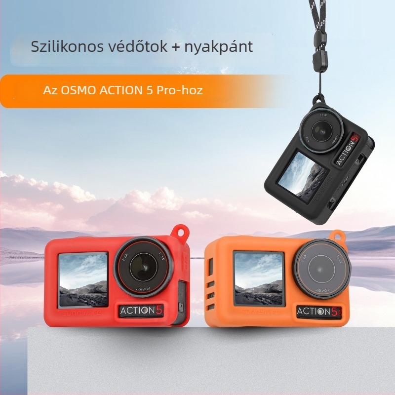 Szilikon védőtok lencsevédővel és nyakpánttal Osmo Action 5 Pro OA5-BHT885