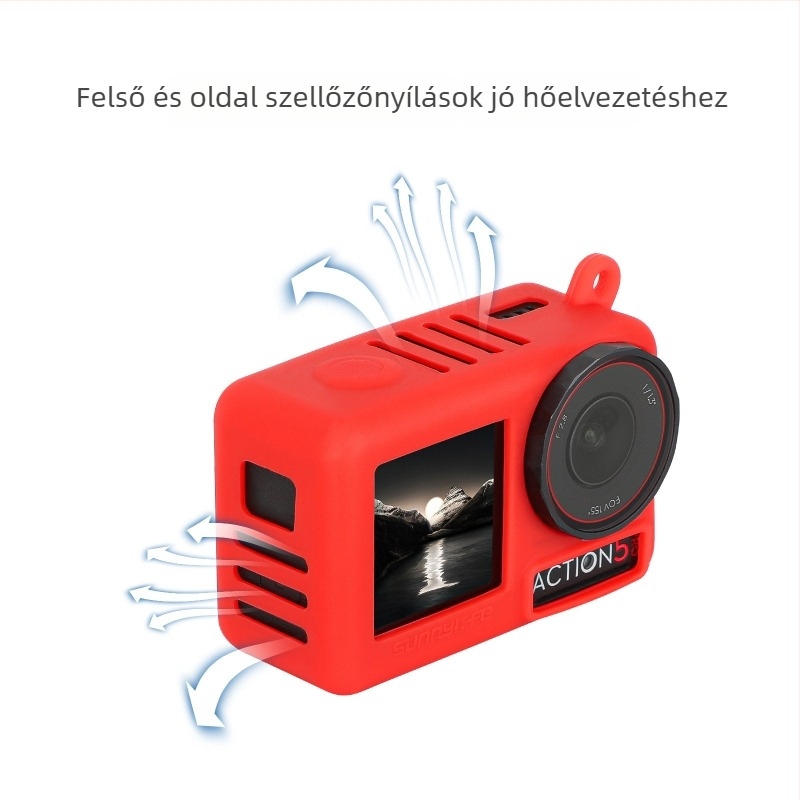 Szilikon védőtok lencsevédővel és nyakpánttal Osmo Action 5 Pro OA5-BHT885
