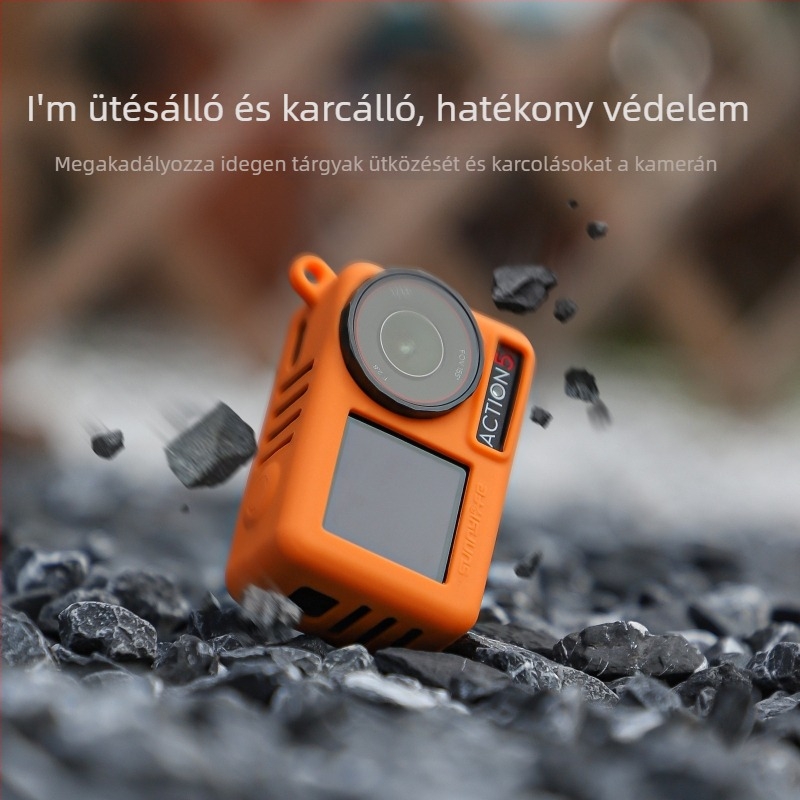 Szilikon védőtok lencsevédővel és nyakpánttal Osmo Action 5 Pro OA5-BHT885