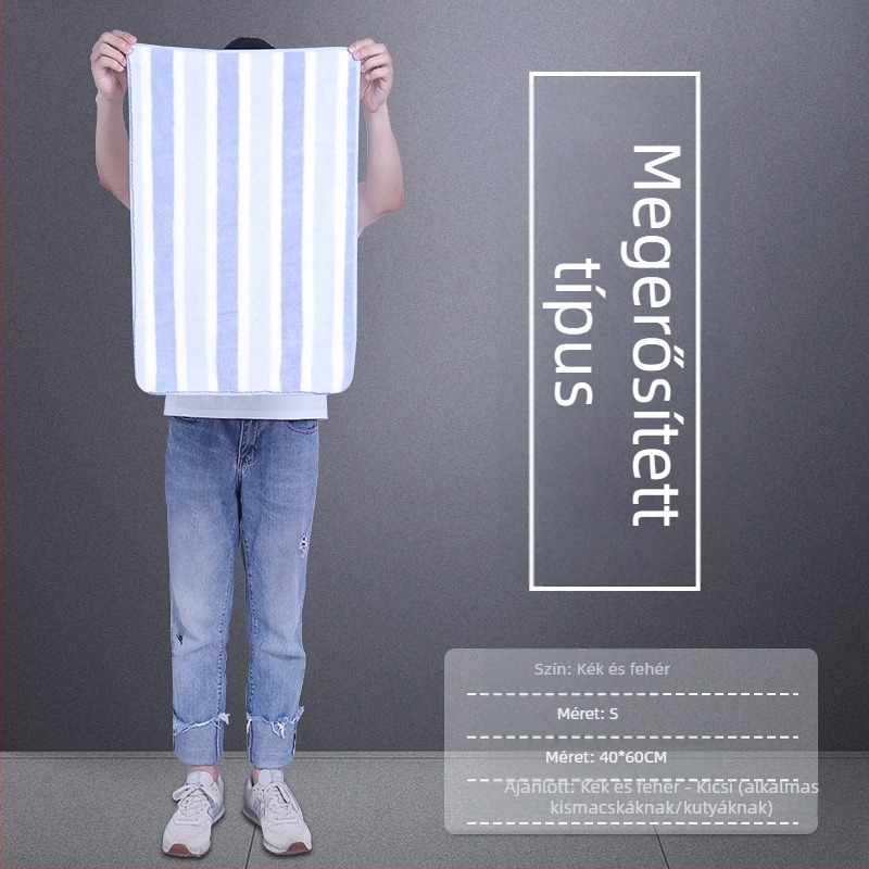 Kutyák számára nedvszívó fürdőlepedő, 80% poliészter + 20% poliamid, véletlenszerű csomagolás