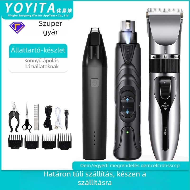 Elektronikus kutya körömreszelő, fémből készült testtel, 50 darabos doboz, Youyi Push márka, multifunkcionális háziállatgondozó eszköz