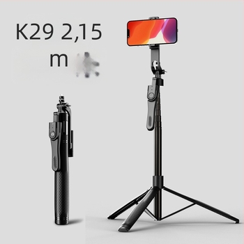 K29 telefonos szelfi stabilizátor kinyitható állvánnyal, kézi stabilizátor, alumínium ötvözet, Bluetooth távvezérlő, beépített világítás