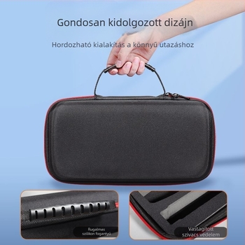 Hordozható kettős mikrofon tároló táska, ütésálló kocka formájú tok vezeték nélküli mikrofonokhoz és audio kiegészítőkhöz, Oxford anyagból