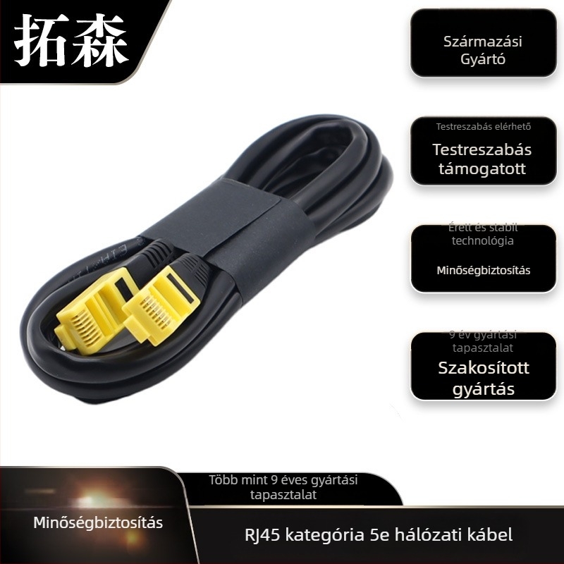 Unco árnyékolt Cat5e/Cat6 Drag-Chain hálózati kábel oxigénmentes rézzel – 1 000 kbps, -65–175°C, húzószilárdság 1 000 N, tömörítéses szilárdság 1 000 N, manipulátorok, robotok és mobilkamerák számára