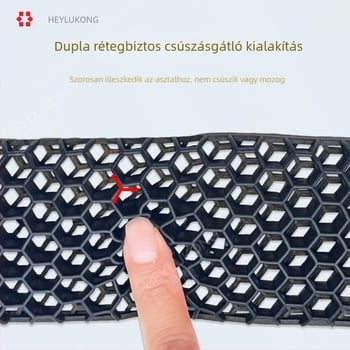 TPE gél csuklópad, kétoldalas irodai és játékos használatra, üreges sejtes szerkezet, könnyen tisztítható, súly 0,2 kg