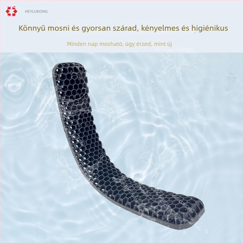 TPE gél csuklópad, kétoldalas irodai és játékos használatra, üreges sejtes szerkezet, könnyen tisztítható, súly 0,2 kg