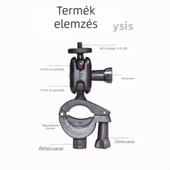 Run the tiger Autós telefon tartó – 360° forgó rögzítő klipekkel, kerékpár- és motorkerékpárhoz, univerzális műanyag tartó