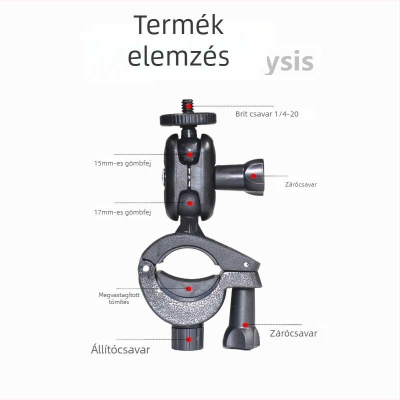 Run the tiger Autós telefon tartó – 360° forgó rögzítő klipekkel, kerékpár- és motorkerékpárhoz, univerzális műanyag tartó