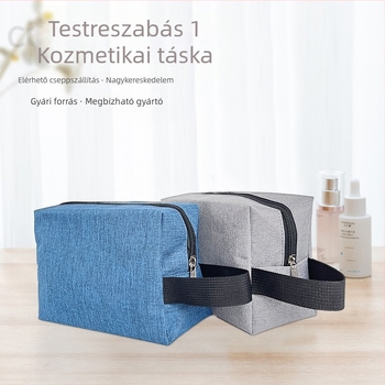 Uniszex kézitáska kozmetikai és higiéniai kellékekhez, Oxford anyagból, kézi hordozó, kompakt utazási szervező kozmetikumokhoz, kütyükhöz és elsősegély-készlettel