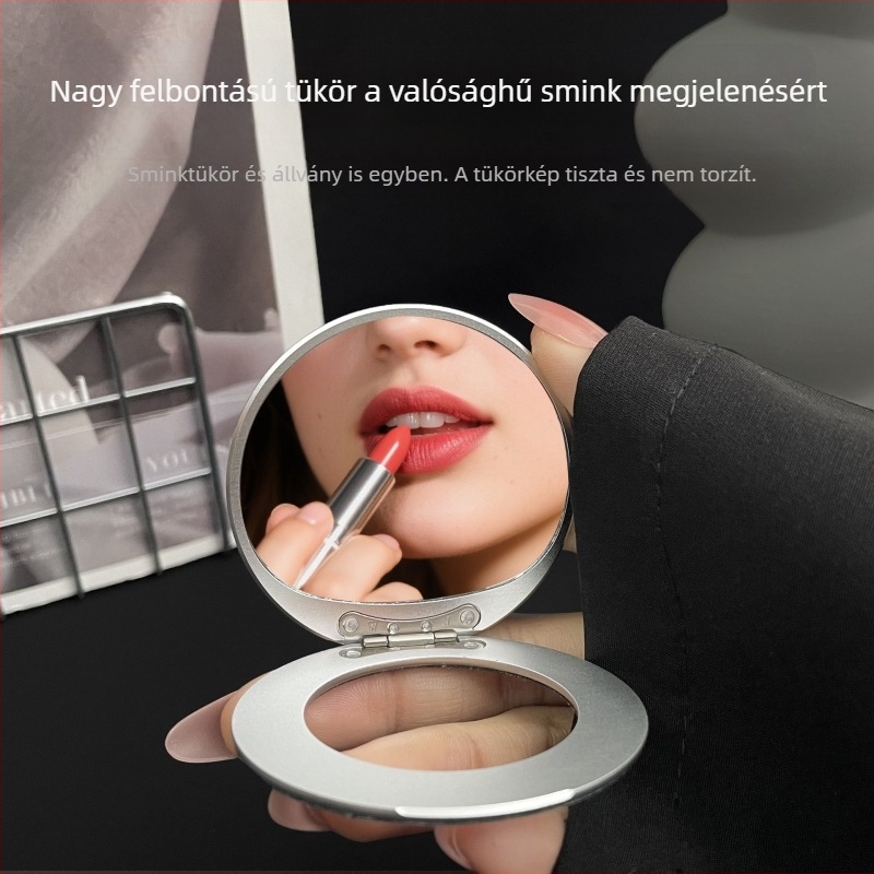 Könnyed luxus Instagram-stílusú tükrös sminktartó, MagSafe mágneses összecsukható telefon-tartó, asztali használatra
