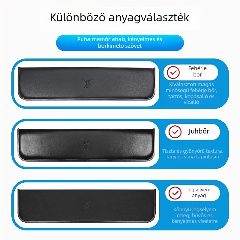 Mechanikus billentyűzet csuklótámasz, csúszásmentes felülettel, kompatibil 87/98/99/104 gombos billentyűzetekkel, játékhoz és gépeléshez, testreszabható
