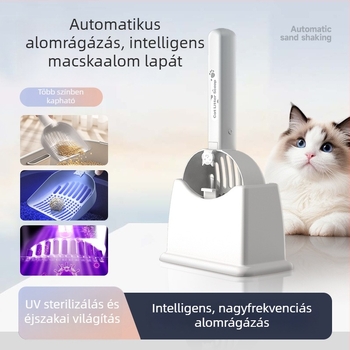 Vezeték nélküli hordozható elektromos macskaalom-lapát, rezgő funkcióval, háztartási használatra