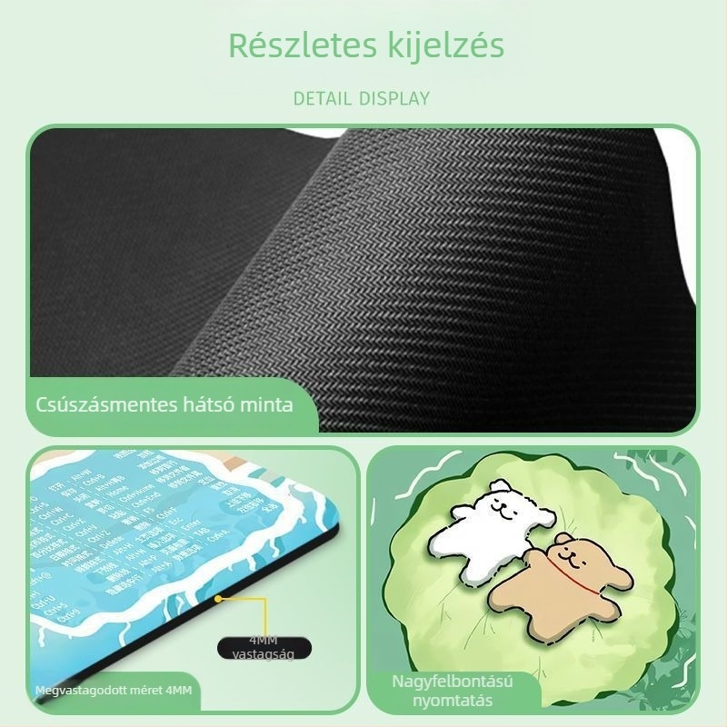 Pad-515 természetes gumiból készült asztali egérpad, egyoldalas, számológép funkcióval, hőtranszfer stílus