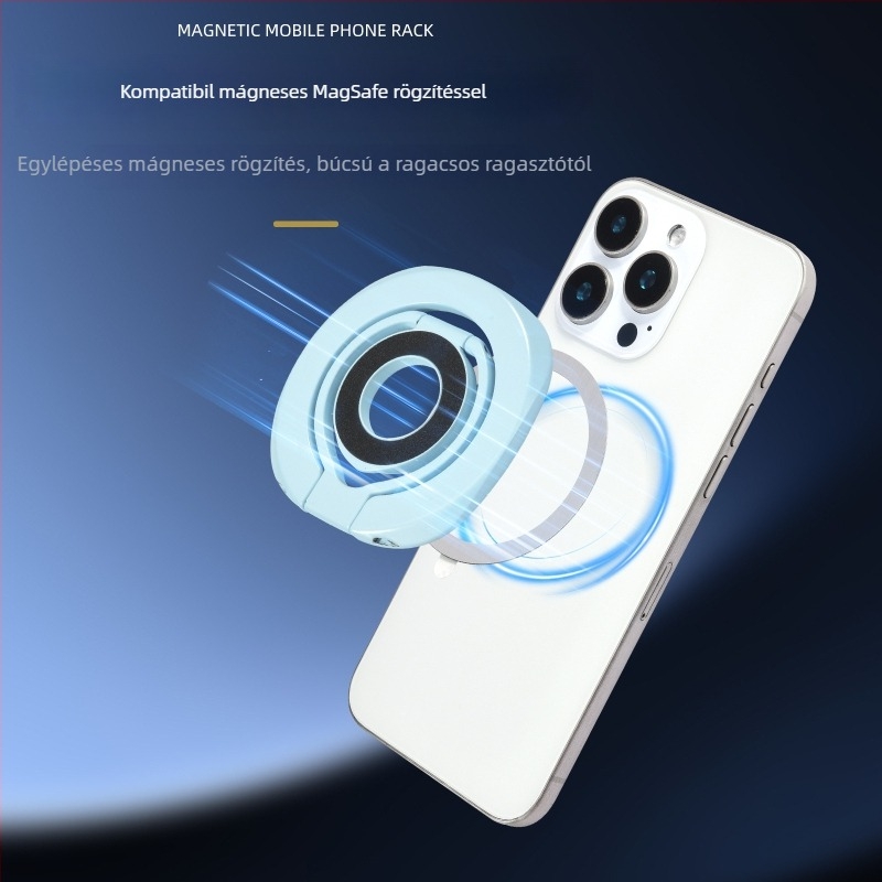 Kétoldalas mágneses telefonállvány – ötvözet anyag, rezgésmentes, univerzális autó- és íróasztali tartó