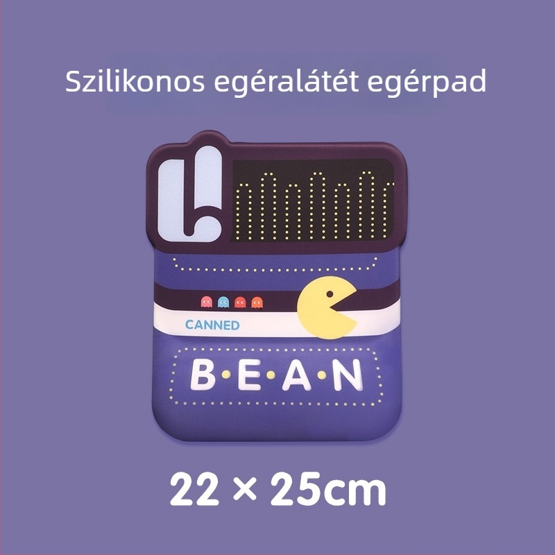 Csukló alátámasztó egérpad - szilikon + szövet, egyoldalas, csukló-támasz, hőtranszfer nyomtatás