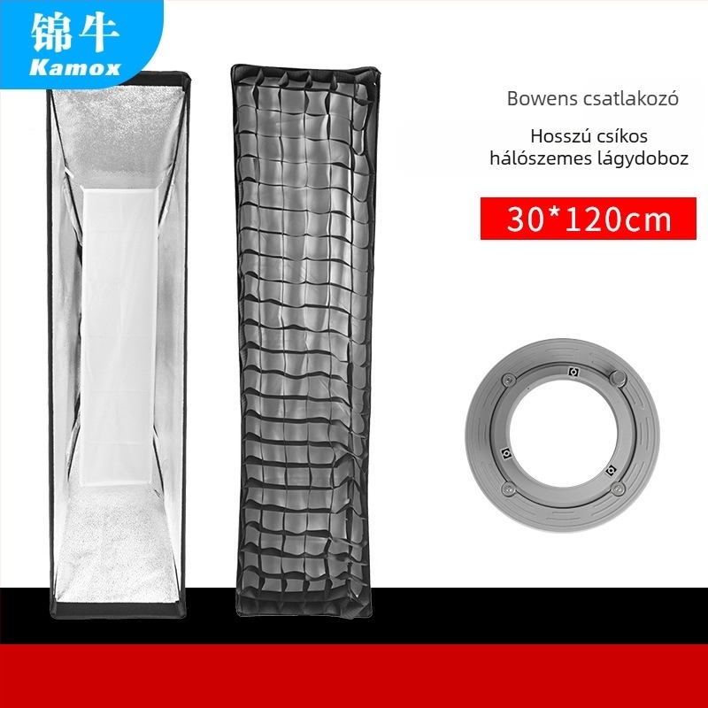 Fotózáshoz készült softbox alumínium ötvözet keretben; alkalmas töltőfényre és élő közvetítésre; súly 1 kg