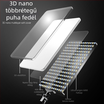 Langqi XLY025 LED stúdióvilágítás panel, 160W, állítható fényerő, 6 m hatótávolság, távirányítóval.