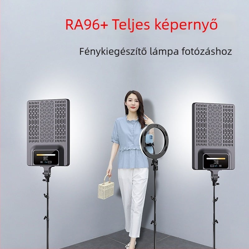 Langqi XLY025 LED stúdióvilágítás panel, 160W, állítható fényerő, 6 m hatótávolság, távirányítóval.