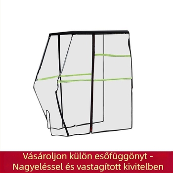 Elektronikus háromkerekű védőtető elő kupolával, külön esőfüggöny és teljesen zárt esővédő