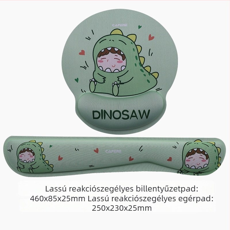 Ergonomikus csuklótámasz készlet egérhez és billentyűzethez — textil borítás, memóriahab lassú visszaalakulású, gumitalp, testreszabható logó