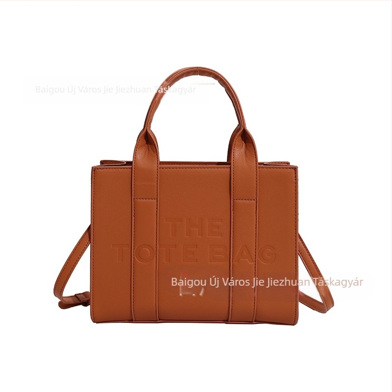 Női tote táska, könnyű luxus, nagy kapacitás, PU bőr, poliészter bélés, cipzár, vízszintes négyszög alak, belső telefontartó zseb, egy vállpánt, mindennapi használatra, 2023 ősz