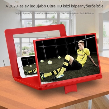 Összecsukható telefonképernyő nagyító – 12 hüvelyk, 3D szemvédelem, kékfény elleni, asztali tartó