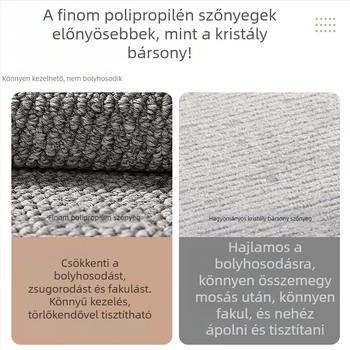 Sziszál utánzatú macska-karcolás elleni szőnyeg a nappaliba, stúdióba, hálószobába, az ágynál, japán tatami, egyszínű len fotómat